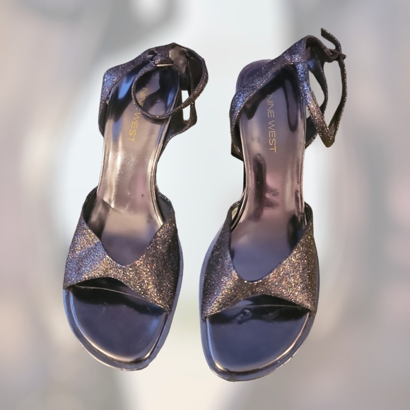 Vintage Nine West HTF Disco Glitter Sandal - Picture 2 of 6